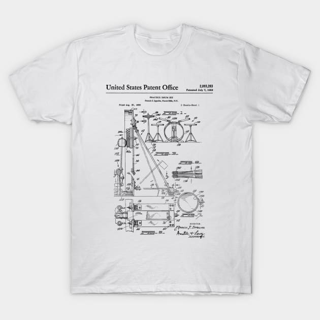 Drum Set Patent T-Shirt by Luve